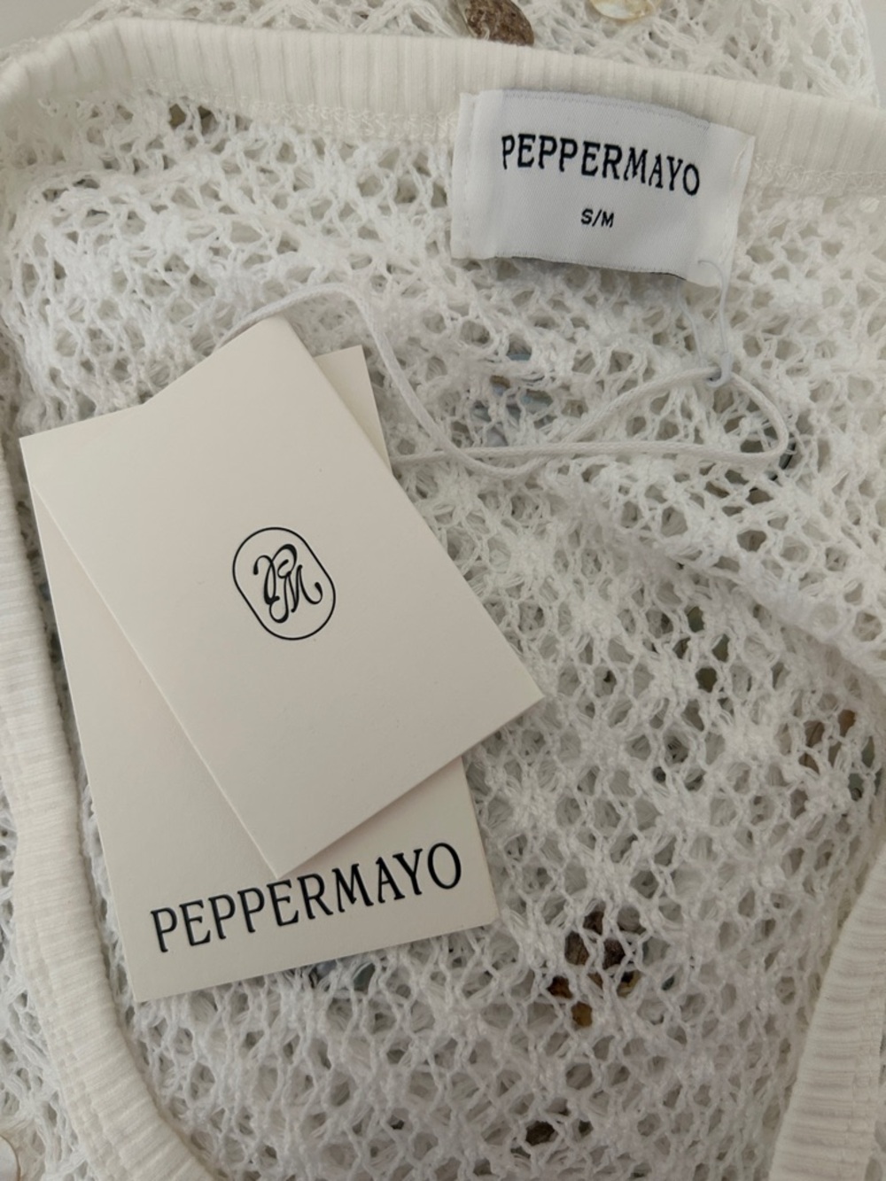 Peppermayo White Sequined Crochet Maxi Dress - Picture 2 of 3